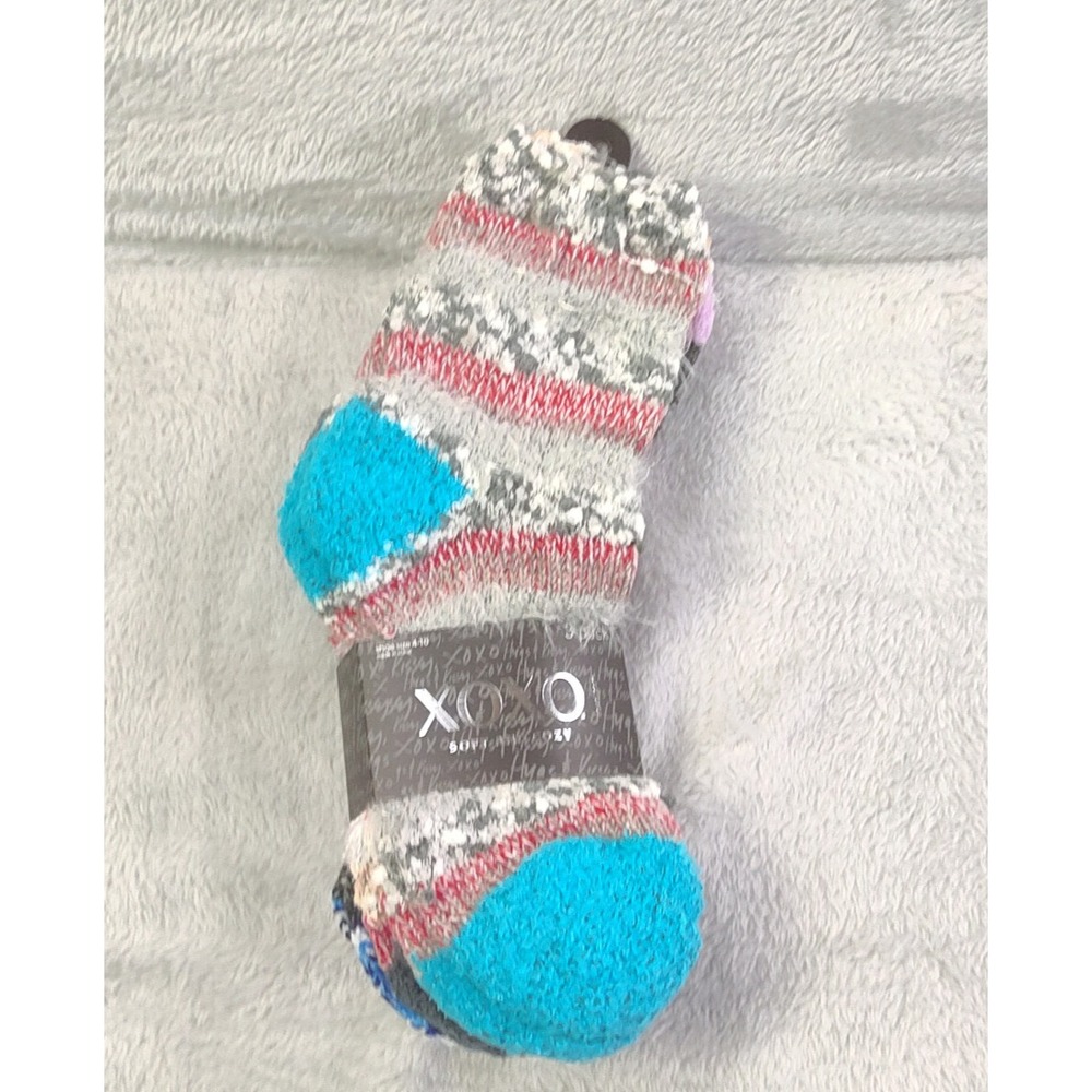 XOXO Soft and Cozy Socks 3 Pack Womens Soft & Cozy Slipper Socks  Size 4-10